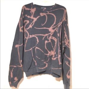 Façonnable Acid Wash Upcycle Blue Sweatshirt OOAK